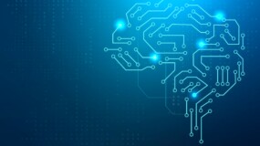 AI technology brain background digital transformation concept